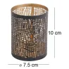 Photophore en métal ajouré 7.5 x 10 cm (Lot de 2)