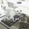 Egouttoir pliable en métal et silicone Drainer