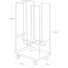 Etagère de rangement en métal spécial cartons Organizer