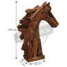 Tête de cheval en teck recyclé