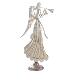 Statuette ange en métal doré et paillettes