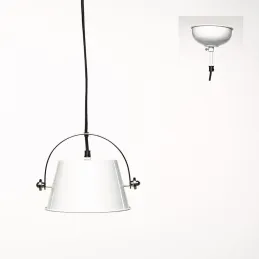 Suspension Indus en métal blanc