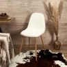 Chaise assise en tissu bouclette Freya (Lot de 2)