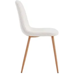 Chaise assise en tissu bouclette Freya (Lot de 2)