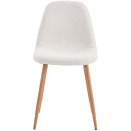 Chaise assise en tissu bouclette Freya (Lot de 2)