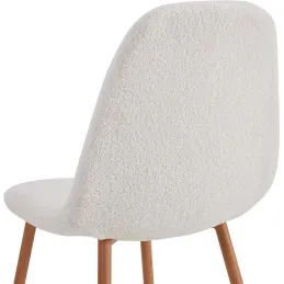 Chaise assise en tissu bouclette Freya (Lot de 2)