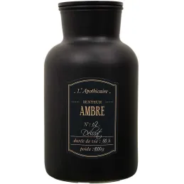 Bougie parfumée noire mat Alchimiste 14.5 x 26 cm