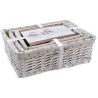 Corbeilles blanches rangement malin (Lot de 4)