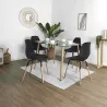 Chaise scandinave pieds métal et bois de hêtre Phenix (Lot de 2)
