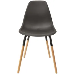 Chaise scandinave pieds métal et bois de hêtre Phenix (Lot de 2)