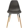 Chaise scandinave pieds métal et bois de hêtre Phenix (Lot de 2)
