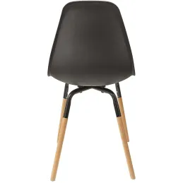 Chaise scandinave pieds métal et bois de hêtre Phenix (Lot de 2)
