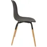 Chaise scandinave pieds métal et bois de hêtre Phenix (Lot de 2)
