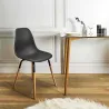 Chaise scandinave pieds métal et bois de hêtre Phenix (Lot de 2)