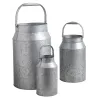 Bidon à lait en zinc lourd (Lot de 3)