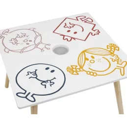 Table pour enfants avec pot à crayon intégré Monsieur Madame