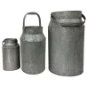 Bidon à lait en zinc lourd (Lot de 3)