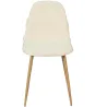 Chaise pieds imitation bois assise en tissu Faro (Lot de 2)