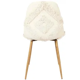 Chaise pieds imitation bois assise en tissu Faro (Lot de 2)