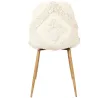 Chaise pieds imitation bois assise en tissu Faro (Lot de 2)