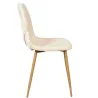 Chaise pieds imitation bois assise en tissu Faro (Lot de 2)