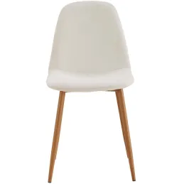 Chaise pieds imitation bois Poésie (Lot de 2)