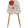 Chaise pieds imitation bois Poésie (Lot de 2)