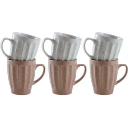 Mug vintage en grès 340 ml  Terrazzo (Lot de 6)