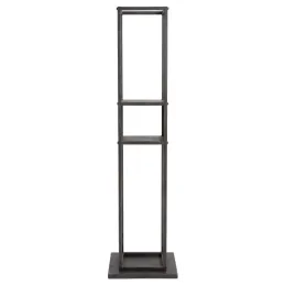 Range-bûches vertical en métal gris
