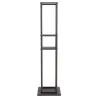 Range-bûches vertical en métal gris