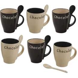 Mug à chocolat en grès (Lot de 6)