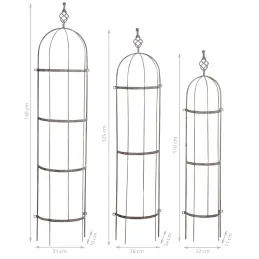 Treillis déco en métal vieilli (Lot de 3)