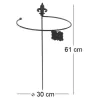 Tuteur à plantes rond en acier fleurs de lys (Lot de 2)