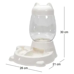 Distributeur d'eau et croquettes pour animaux