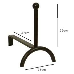 Chenet de cheminée en fer forgé (Lot de 2)
