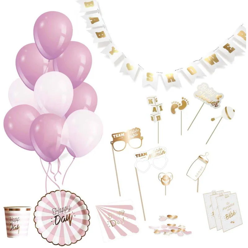 Kit décoration pour baby shower 46 pièces