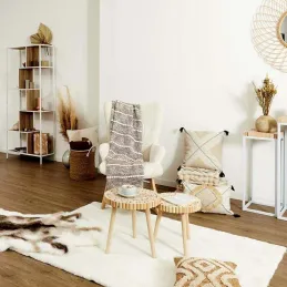 Fauteuil patchwork blanc Helsinki