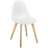 Chaise scandinave patchwork blanc