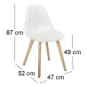 Chaise scandinave patchwork blanc