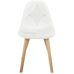 Chaise scandinave patchwork blanc
