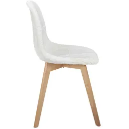 Chaise scandinave patchwork blanc