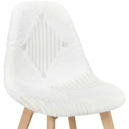 Chaise scandinave patchwork blanc