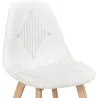 Chaise scandinave patchwork blanc