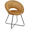Fauteuil rond en velours cotelé Giulia