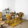 Fauteuil rond en velours cotelé Giulia