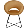 Fauteuil rond en velours cotelé Giulia