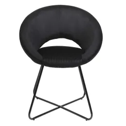 Fauteuil rond en velours cotelé Giulia