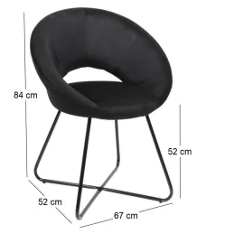 Fauteuil rond en velours cotelé Giulia