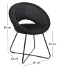 Fauteuil rond en velours cotelé Giulia