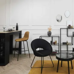Chaise de bar en velours cotelé Giulia